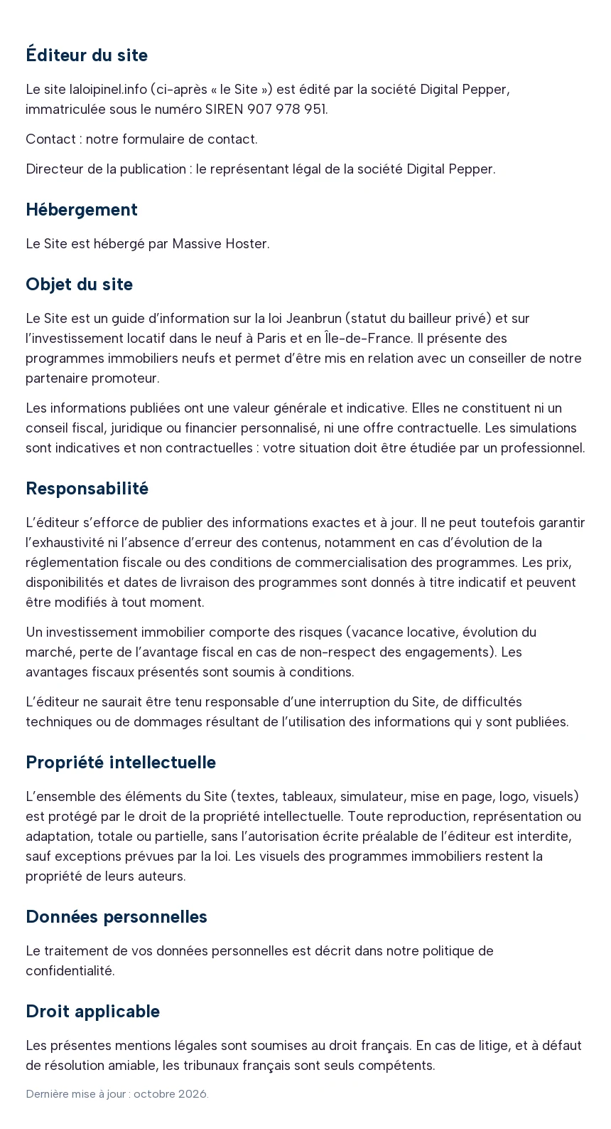 Mentions légales (1/1)