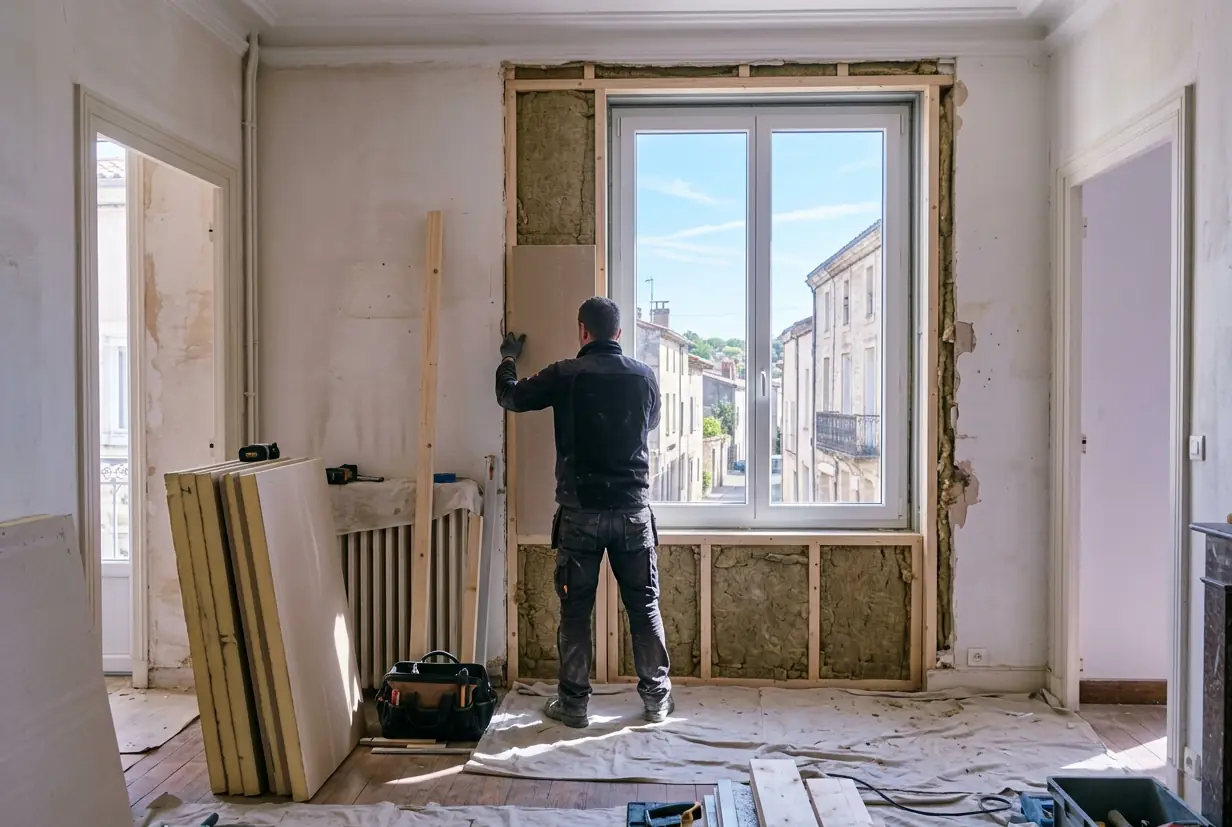 Travaux de rénovation dans un appartement ancien